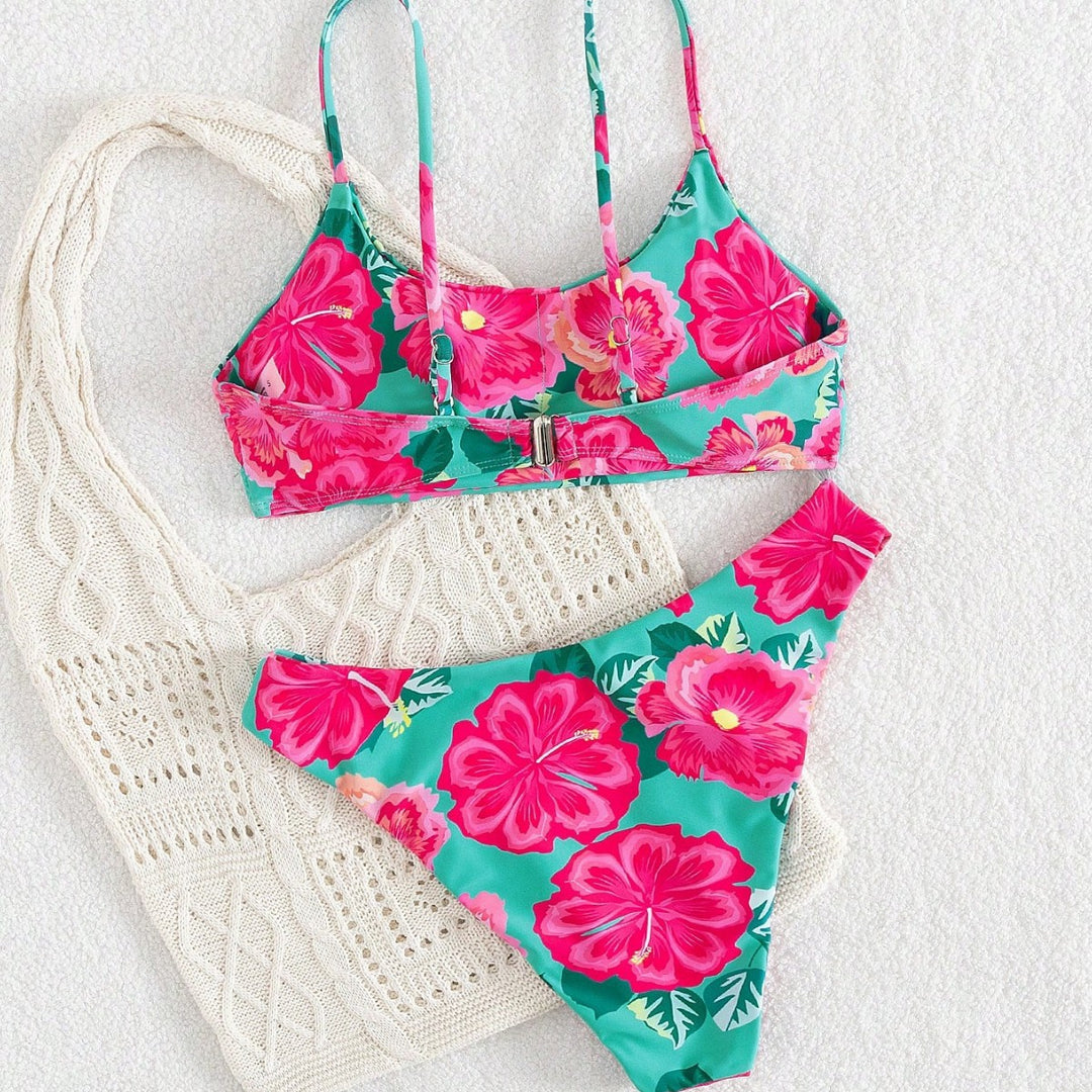 Damen Bikini-Set mit floralem Design und hochwertigem Stoff Drune
