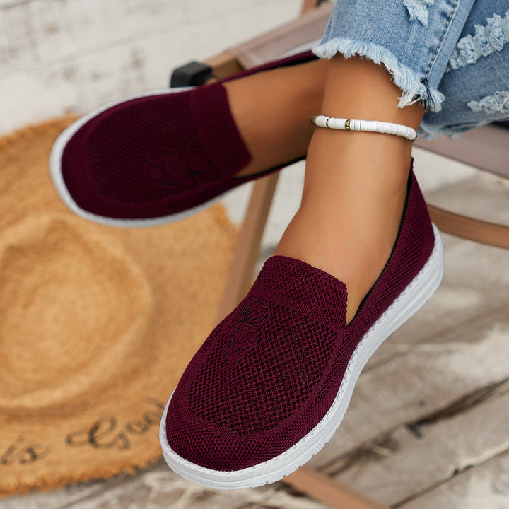Damen luftige Slip-On Sneakers mit atmungsaktiver Struktur Drune