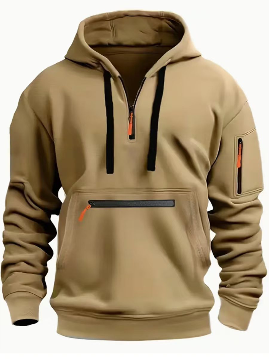Herren Funktioneller Kapuzenpullover mit praktischem Reißverschluss Drune