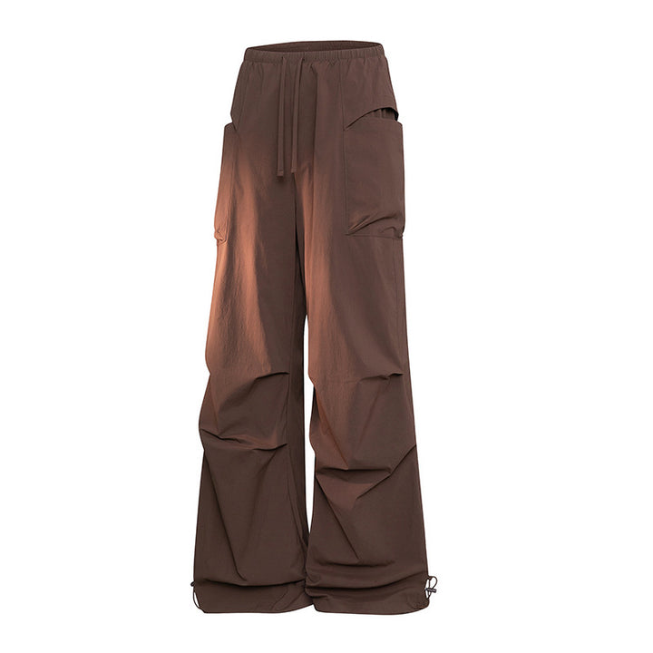 Herren Oversize-Cargohose im Tech-Look mit Tunnelzugbund, extra weitem Bein & verstellbaren Beinabschlüssen Drune