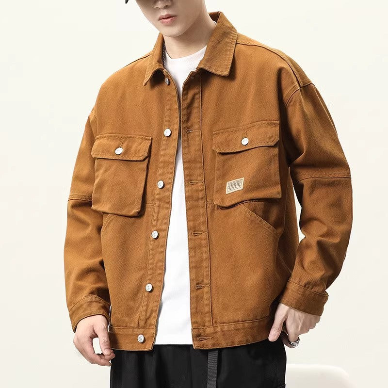 Herren Lässige Utility Jacke mit praktischen Taschen Drune