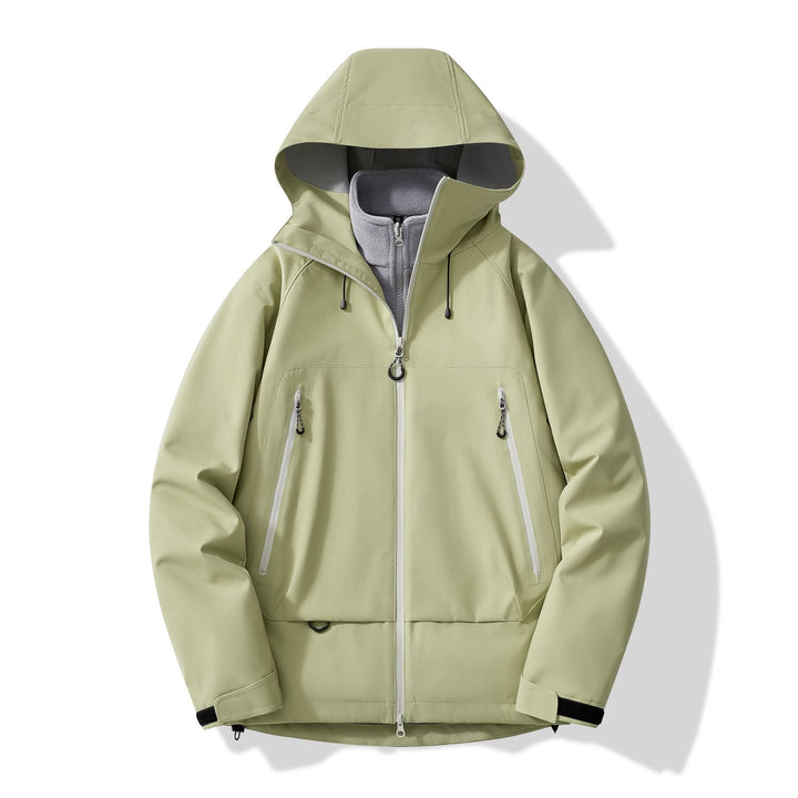 Herren technisch-isolierende Softshelljacke mit Kapuze und Fleece-Innenkragen Drune
