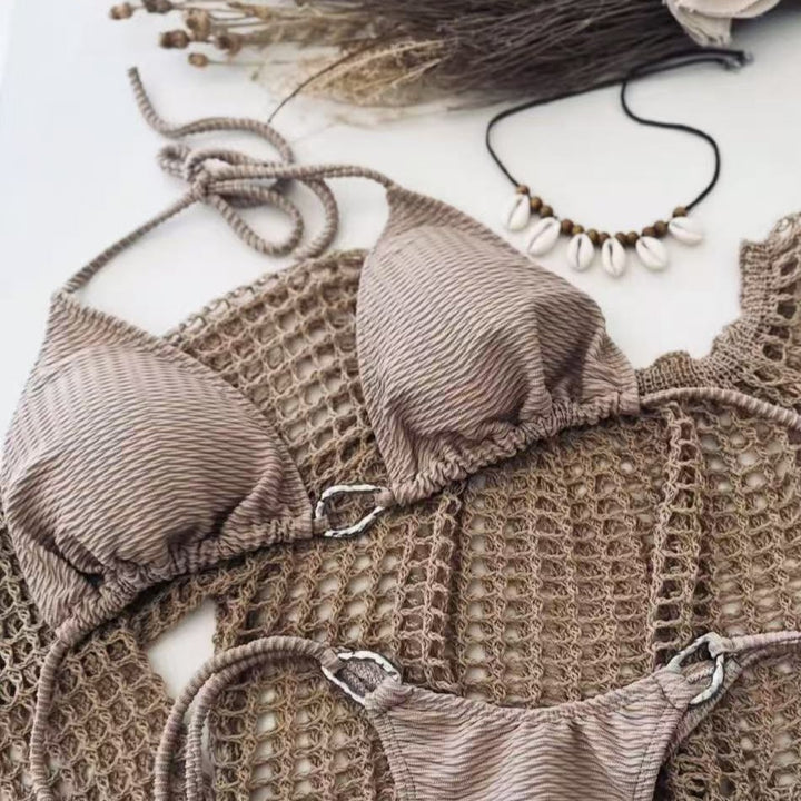 Damen luxuriöses Häkel-Bikini-Set Drune
