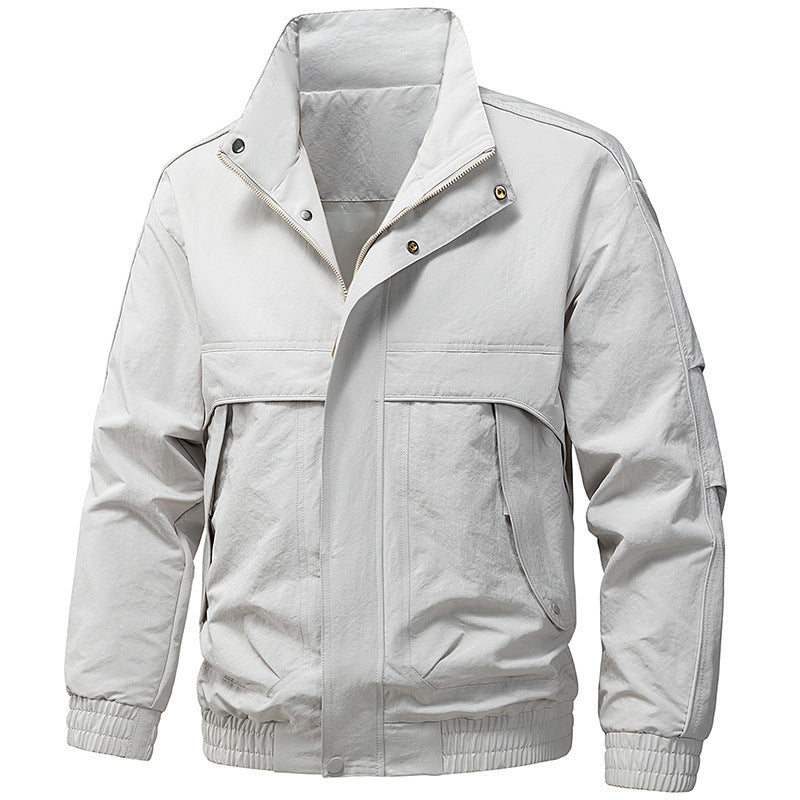 Herren technische Kapuzen-Softshelljacke mit verstellbarer Kapuze und Utility-Taschen Drune