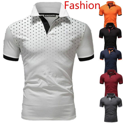 Herren Poloshirt mit modernen Punktdesign und atmungsaktiven Eigenschaften Drune