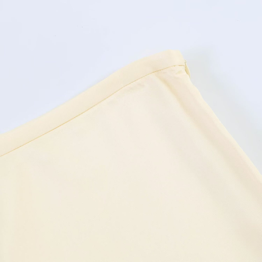 Damen eleganter plissierter Culotte-Rock mit zarten Spitzenakzenten Drune