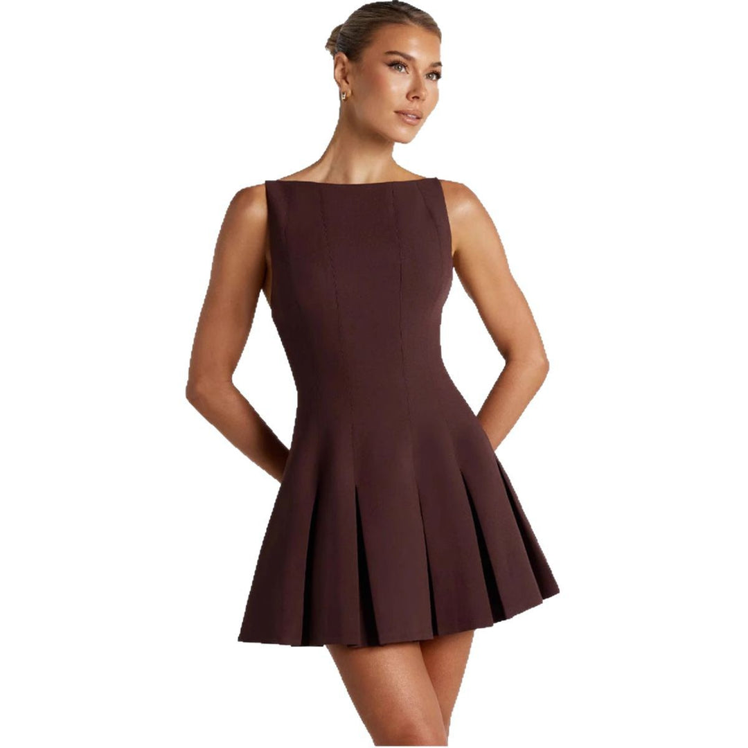 Damen Freizeitkleid mit schwingendem Rock und elegantem Schnitt Drune
