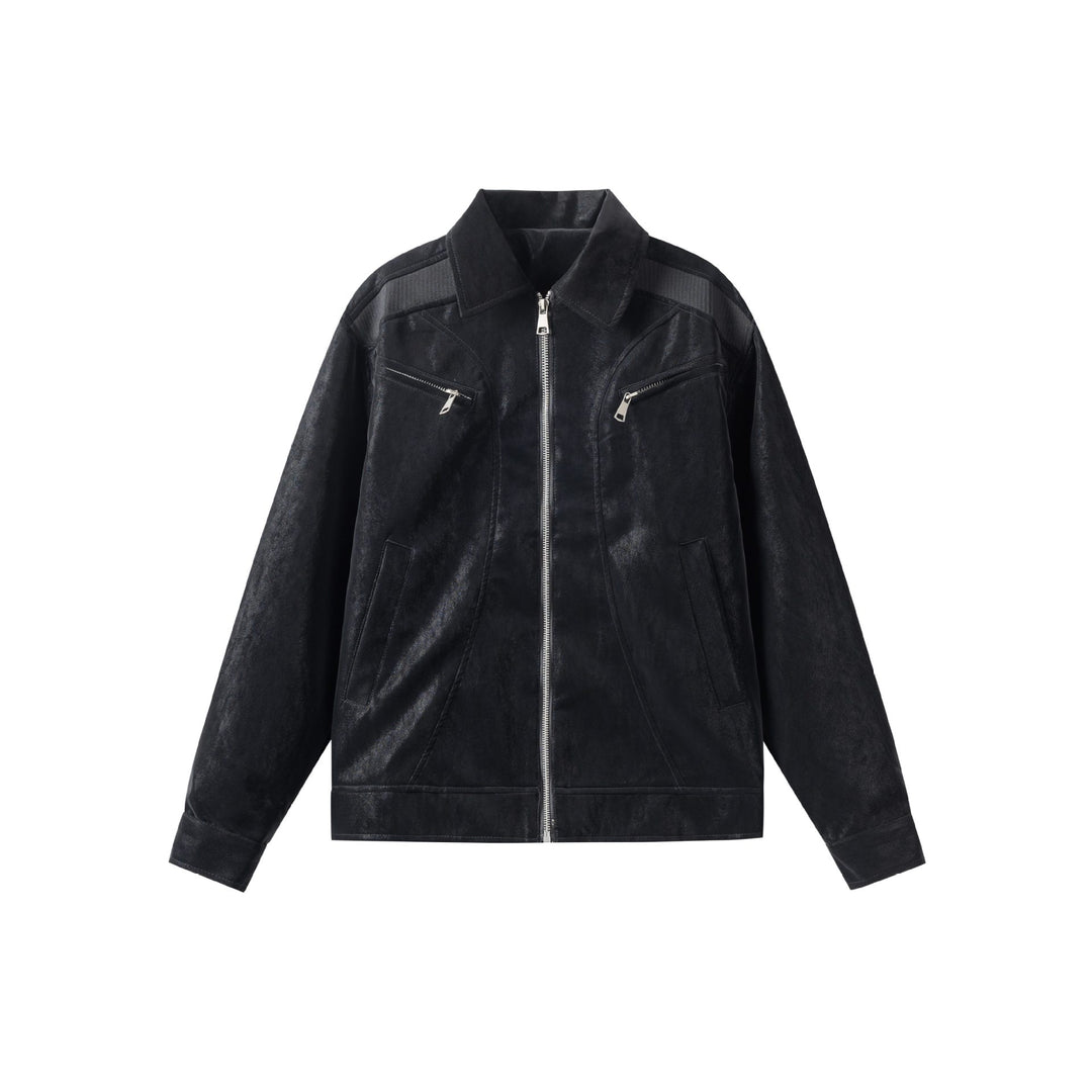 Herren Leichte Bomberjacke im Field‑Style mit durchgehendem Reißverschluss und Zipper‑Brusttaschen Drune