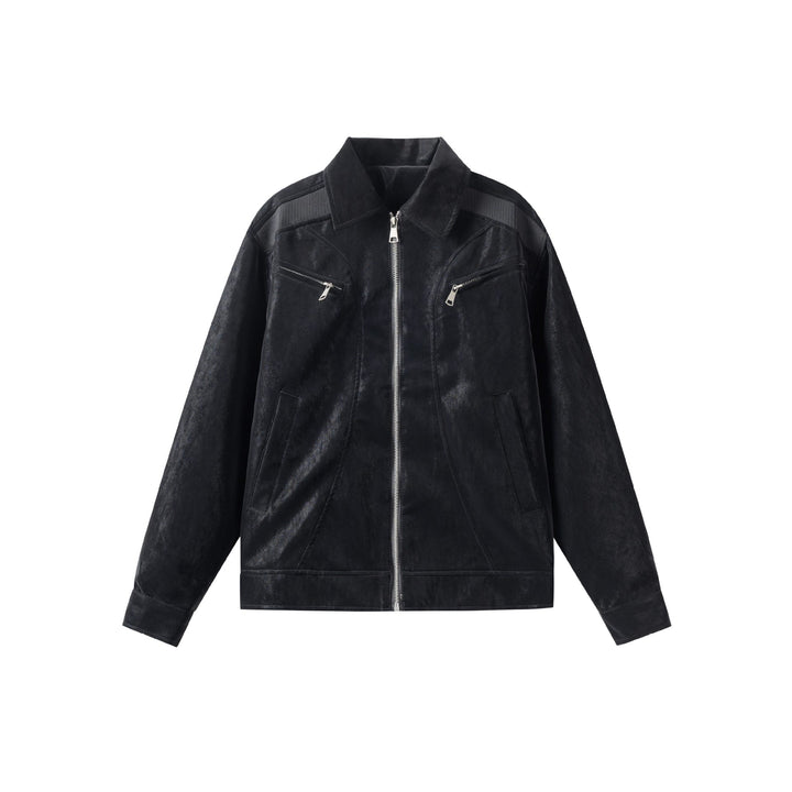 Herren Leichte Bomberjacke im Field‑Style mit durchgehendem Reißverschluss und Zipper‑Brusttaschen Drune