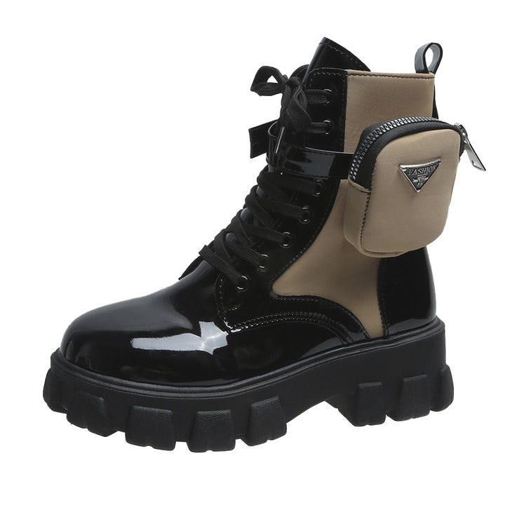 Damen Chunky Boots mit praktischem Seitentaschen-Design Drune