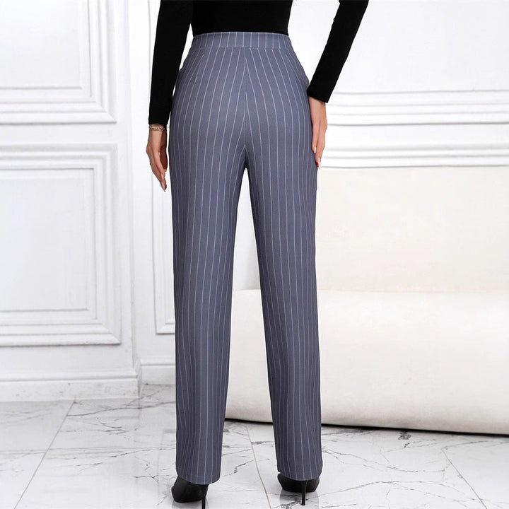 Drune | elegante gestreifte Business-Hose