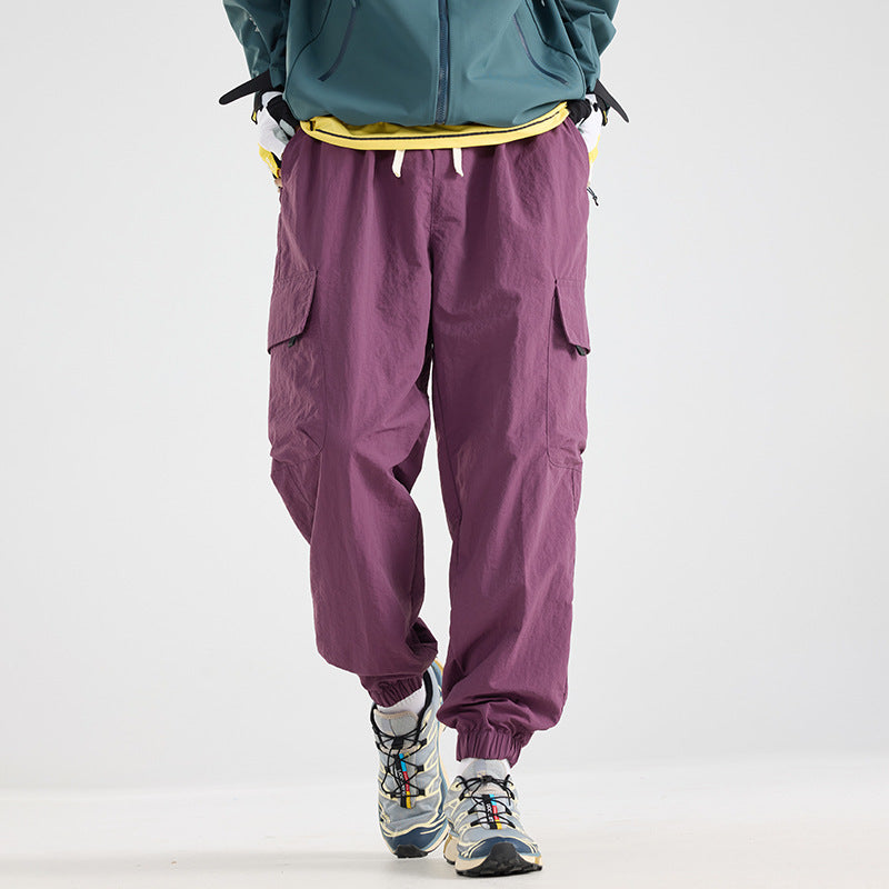 Herren Leichte Utility-Cargo-Hose aus Ripstop mit elastischem Saum und Mehrfachtaschen Drune