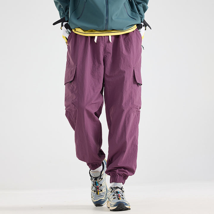 Herren Leichte Utility-Cargo-Hose aus Ripstop mit elastischem Saum und Mehrfachtaschen Drune