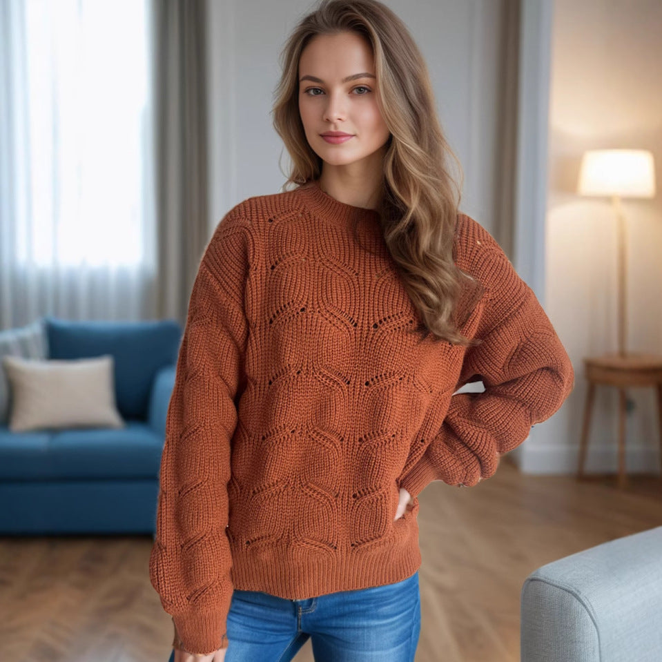 Damen Grobstrickpullover mit strukturiertem Zopfmuster und Oversized-Schnitt Drune