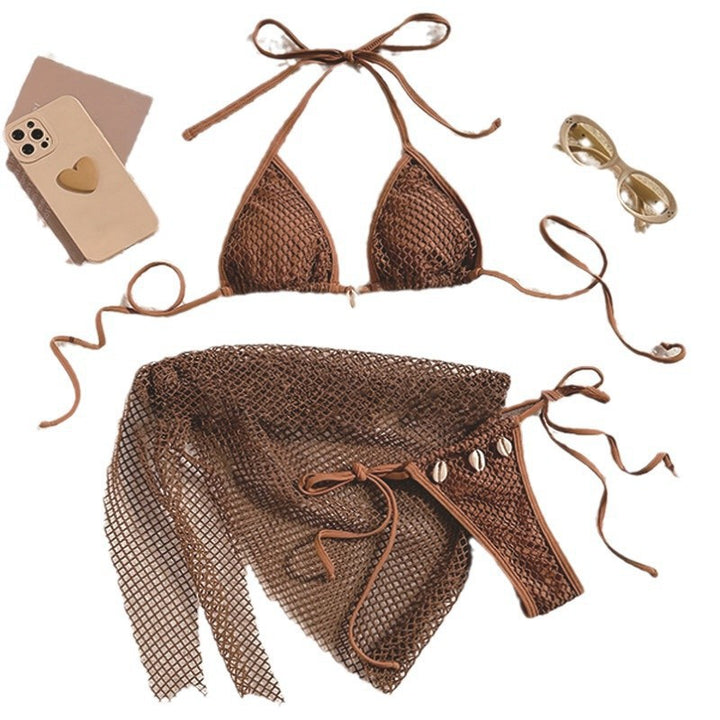 Damen Netz-Bikini-Set mit raffinierten Muschel-Details Drune