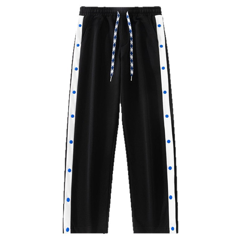 Herren Relaxed-Fit Sweathose mit seitlicher Druckknopfleiste und teilbarer Beinöffnung Drune