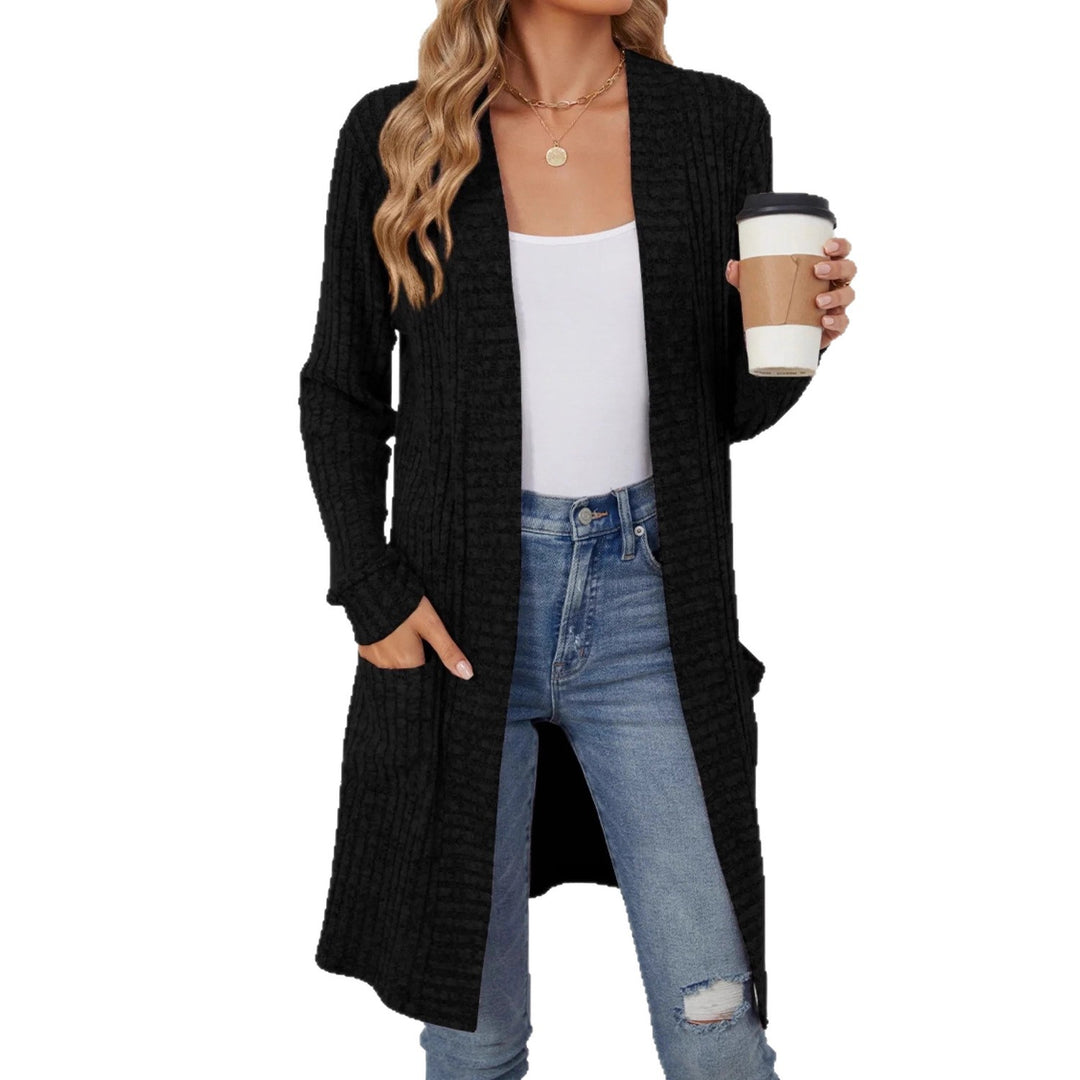 Damen Longcardigan aus geripptem Chenille mit aufgesetzten Taschen Drune