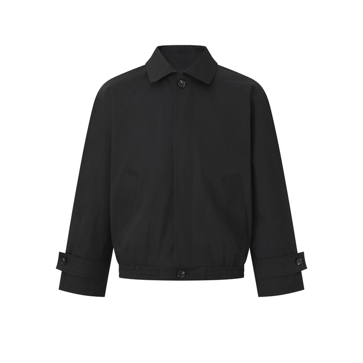 Damen Kurze Bomberjacke im Blouson‑Schnitt mit verdeckter Knopfleiste und elastischem Saum Drune