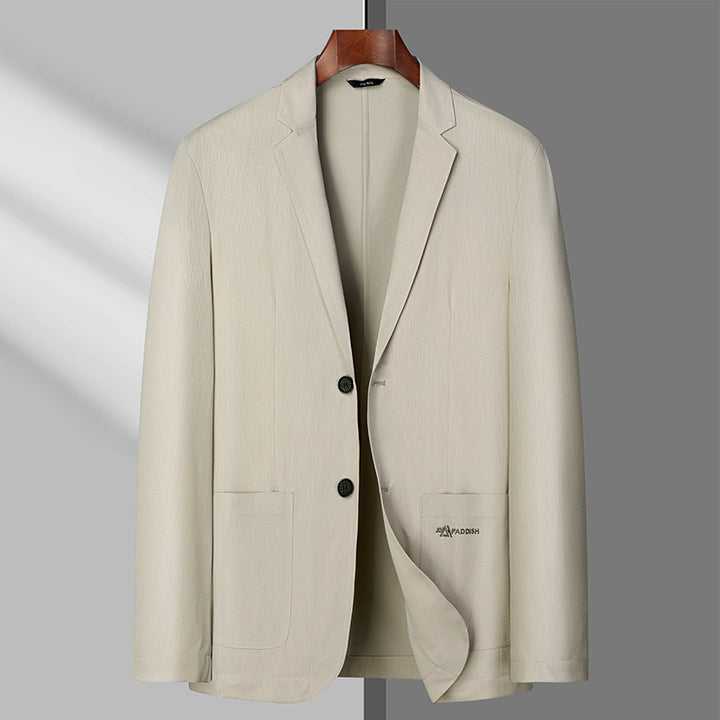 Herren Unstrukturiertes leichtes Casual-Sakko mit aufgesetzten Taschen und schlanker Silhouette Drune
