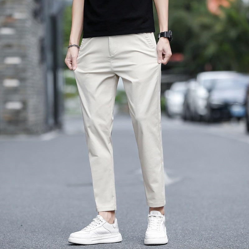 Herren Modische Chino-Hose mit elastischem Bund Drune