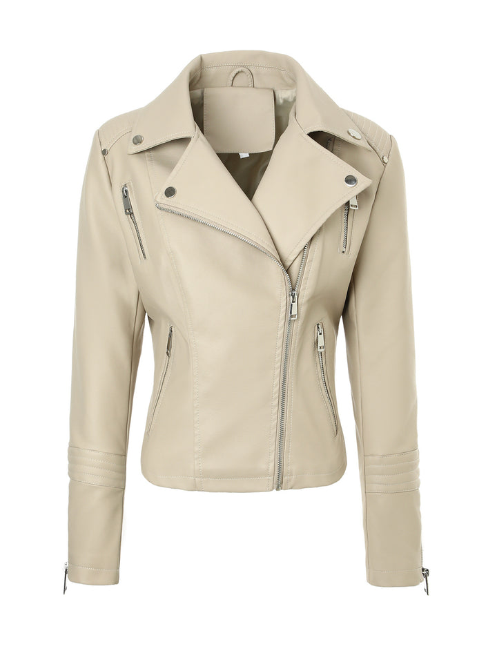 Damen Klassische Bikerjacke Drune