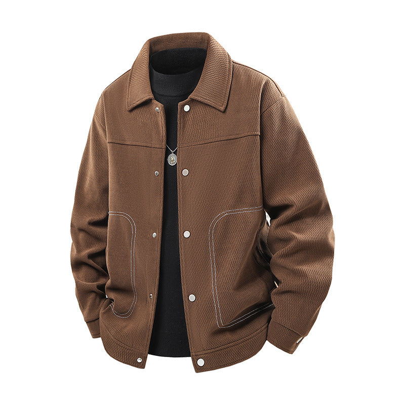 Herren Freizeitjacke mit großzügigen Taschen und eleganter Textur Drune