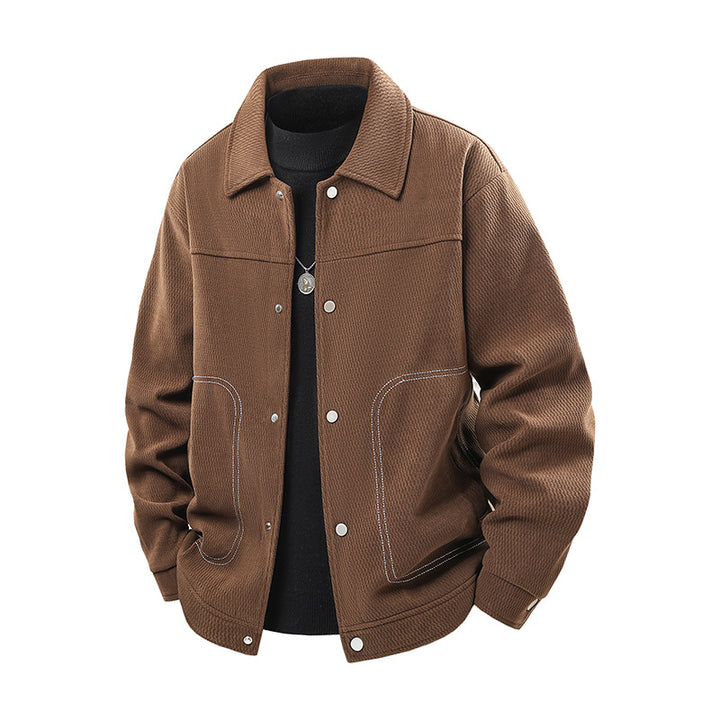 Herren Freizeitjacke mit großzügigen Taschen und eleganter Textur Drune