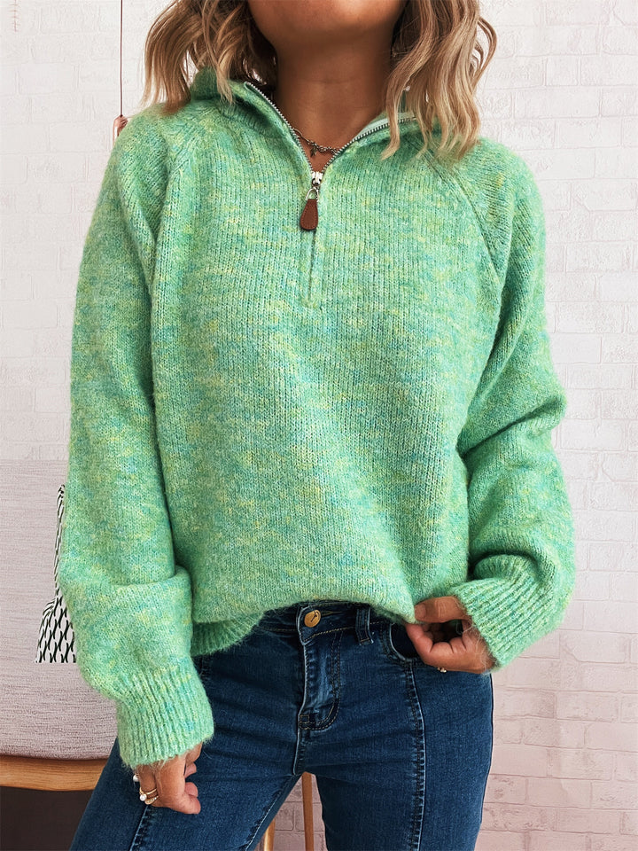 Damen Pullover mit Kapuze und Reißverschluss Drune