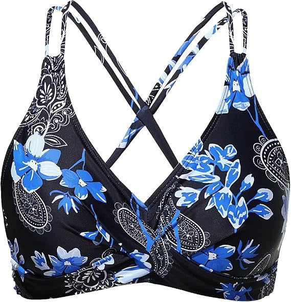 Damen Sportliches Bikinioberteil mit raffiniertem Wickeldesign Drune