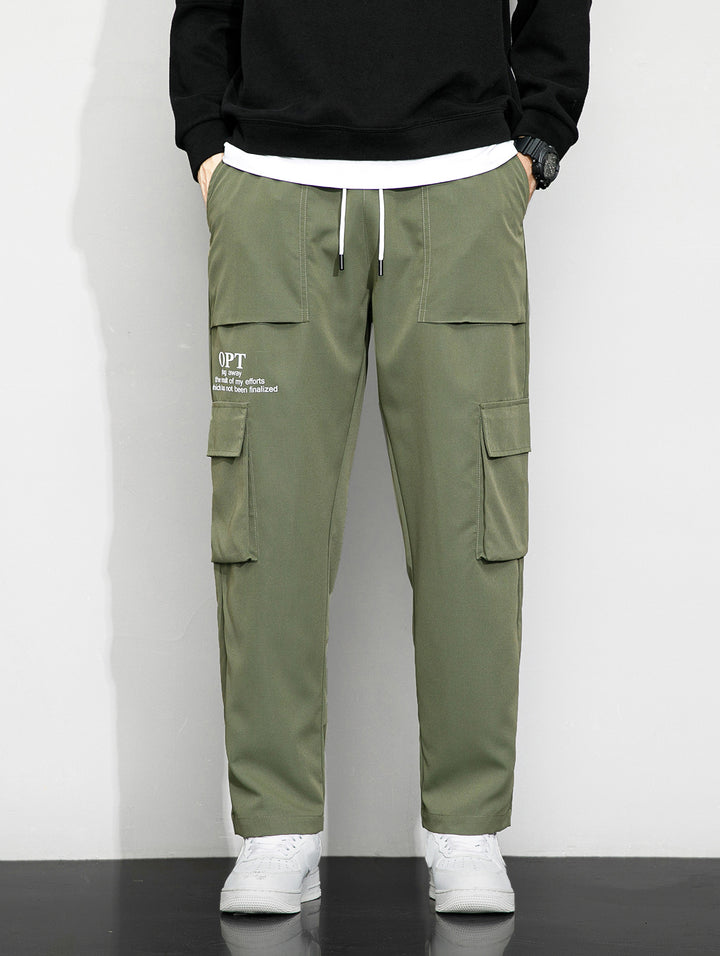 Herren Cargo-Hose mit praktischen Taschen und elastischem Bund Drune