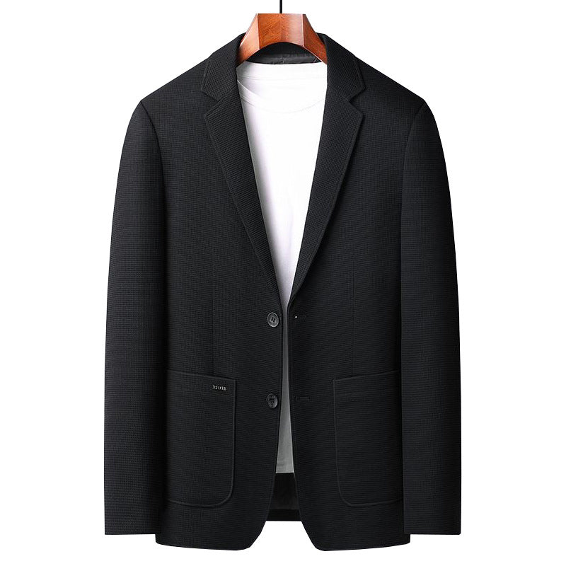 Herren Casual-Sakko mit unstrukturierter Silhouette, Waffelstruktur und aufgesetzten Taschen Drune