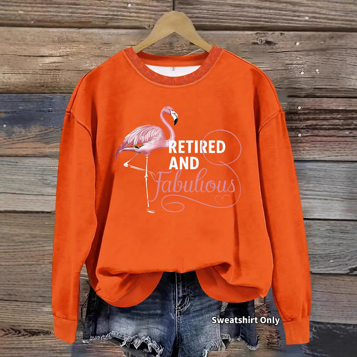 Damen Sweatshirt mit einzigartigem Flamingo-Motiv und inspirierendem Aufdruck Drune