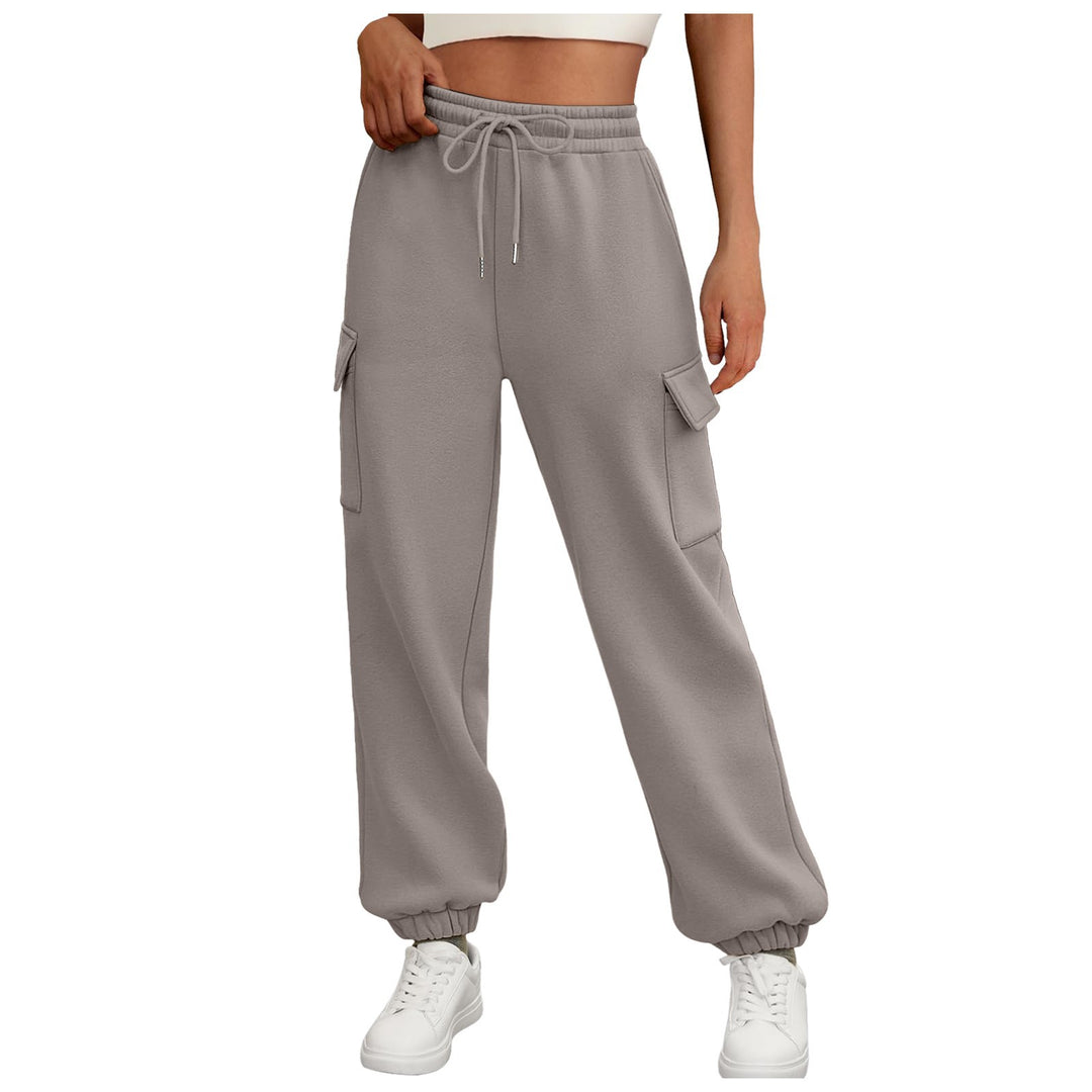 Damen nan weite Cargo-Jogginghose mit elastischem Bund und Tunnelzug Drune