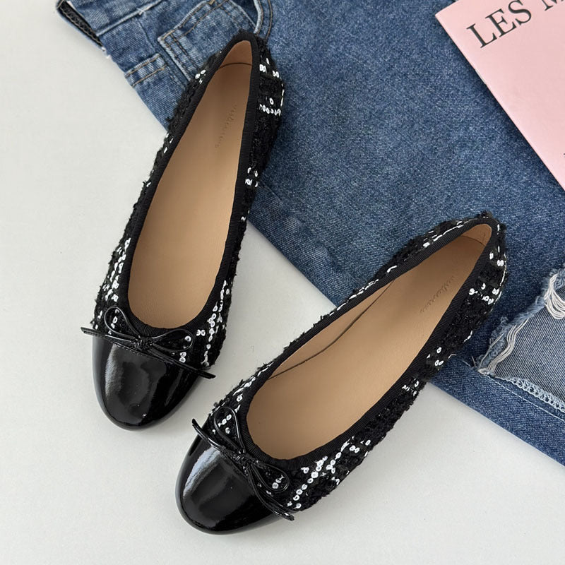 Damen Ballerinas mit zeitlosem Design und eleganter Schleifenapplikation Drune