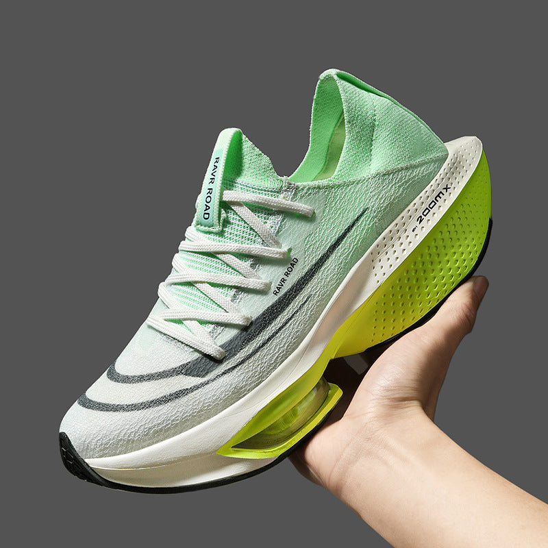 Herren hochdämpfender Straßenlaufschuh mit sichtbarer Luftkammer und nahtlosem Strickoberteil Drune