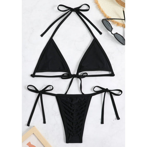 Damen Triangel-Bikini mit raffinierten Schnürdetails Drune