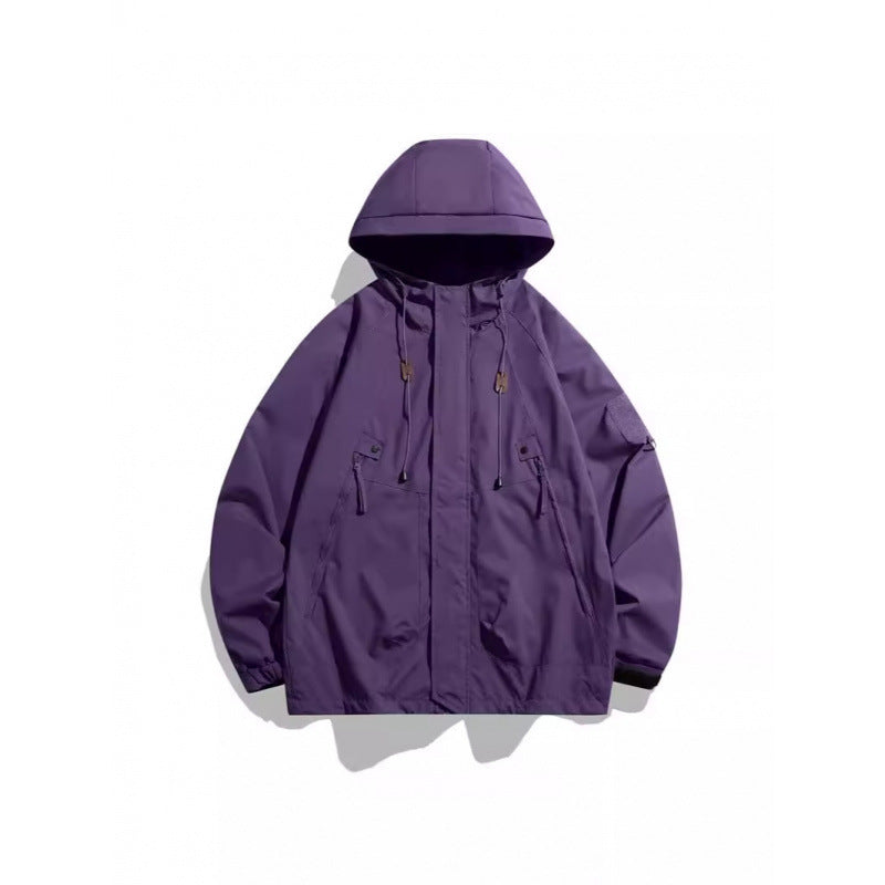 Herren Wasserabweisende Übergangsjacke mit Kapuze Drune