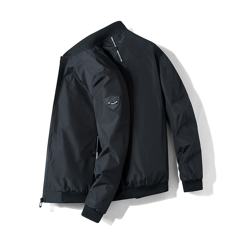 Herren Urbaner Microfaser-Bomber mit wasserabweisender Membran und verdecktem Frontzip Drune