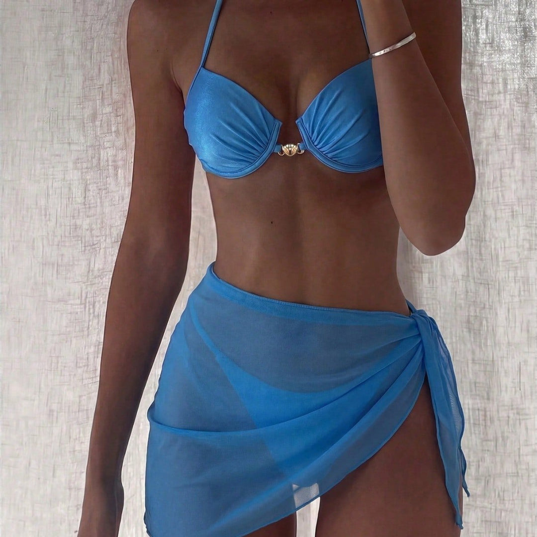 Damen Balconette-Bikini mit Überrock Drune