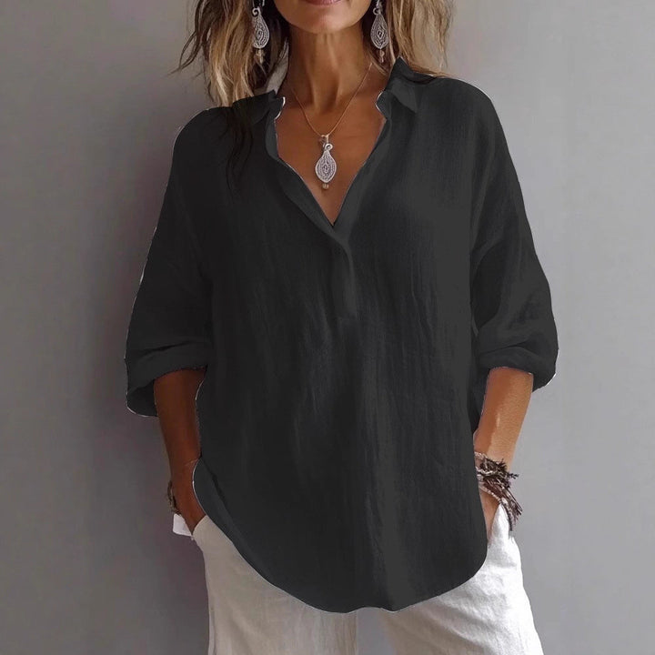 Damen Leichte Leinenbluse Drune