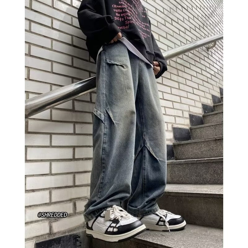 Herren Weitgeschnittene Cargo-Jeans Drune