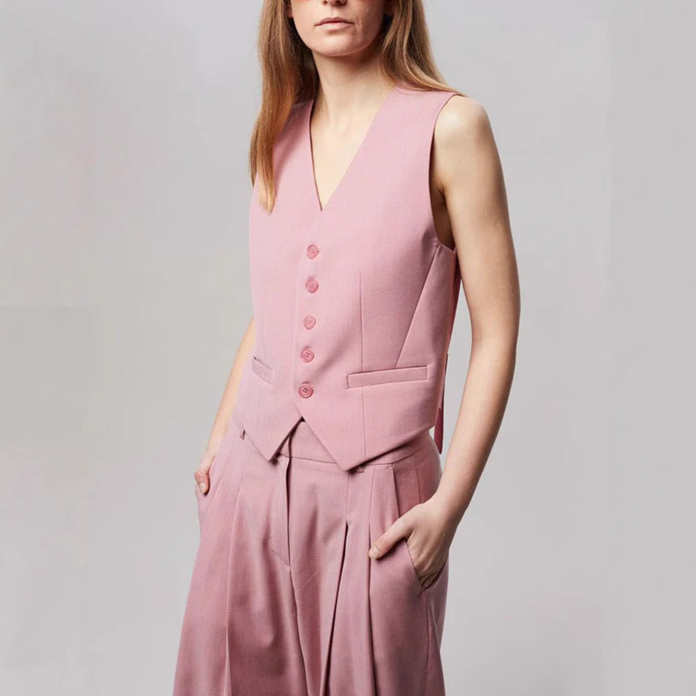 Damen Business-Weste mit modernem Schnitt und eleganter Knopfleiste Drune