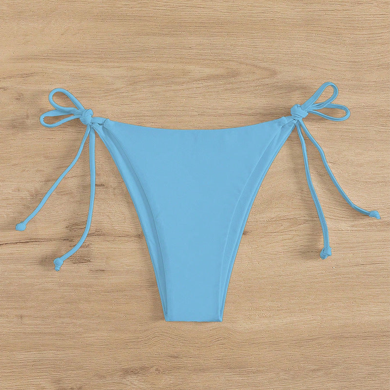 Damen Hochgeschnittenes Bikini-Unterteil mit verstellbaren Bindebändern Drune
