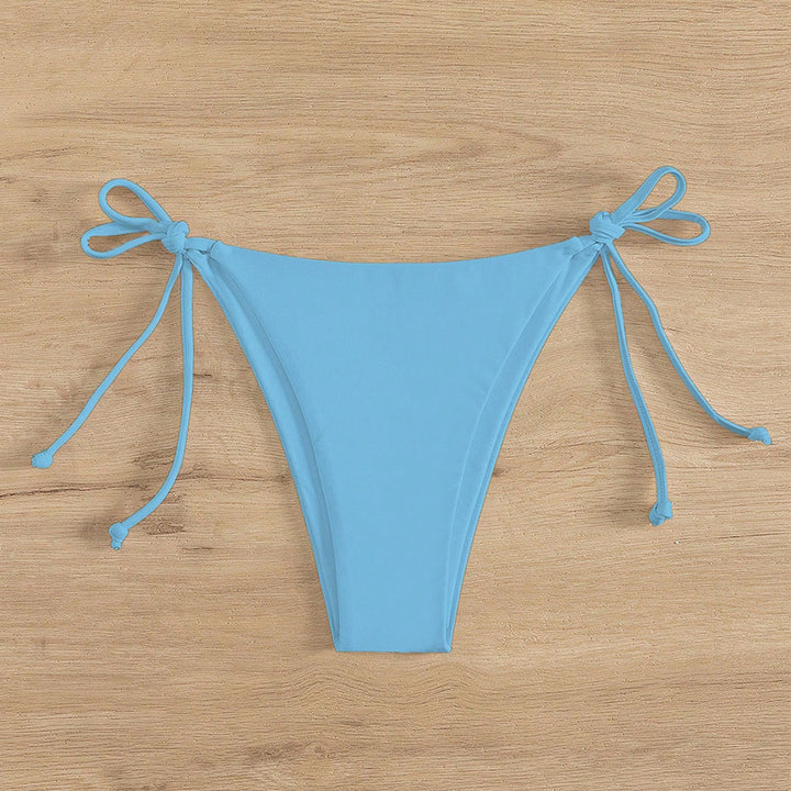 Damen Hochgeschnittenes Bikini-Unterteil mit verstellbaren Bindebändern Drune