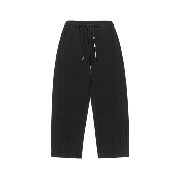 Damen Weite High‑Waist Jogginghose mit Ziernähten und Kordelzug Drune