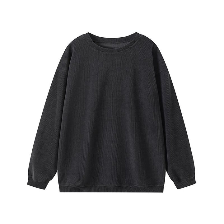 Damen gemütlicher und stilvoller Pullover mit Rippstruktur Drune