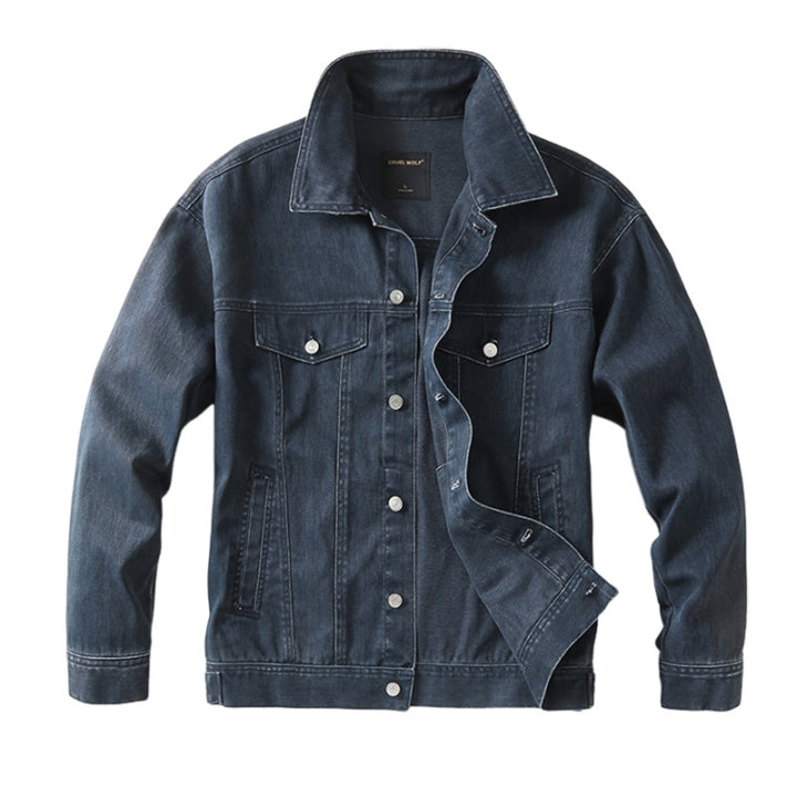 Herren Jeansjacke mit klassischem Schnitt und leichtem Vintage-Wash Drune