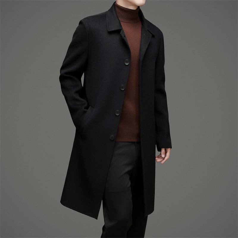 Herren eleganter Wollmantel Drune