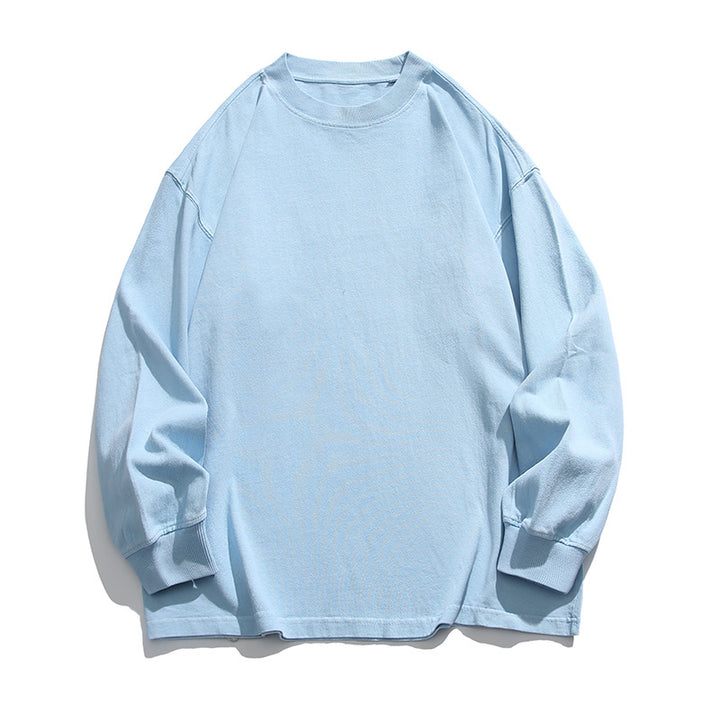 Unisex Weites Oversize-Langarmshirt im Heavyweight-Slouch-Stil mit Drop-Shoulder Drune