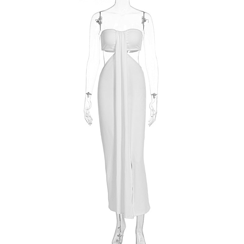 Damen Trendiges Maxikleid im Wickelstil Drune